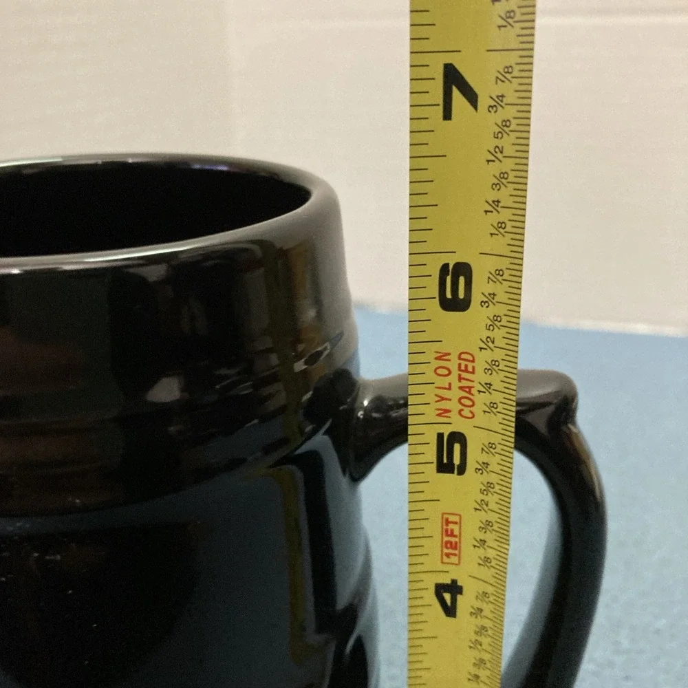 Longaberger Pottery Woven Traditions Ebony Vitrified 6.5
